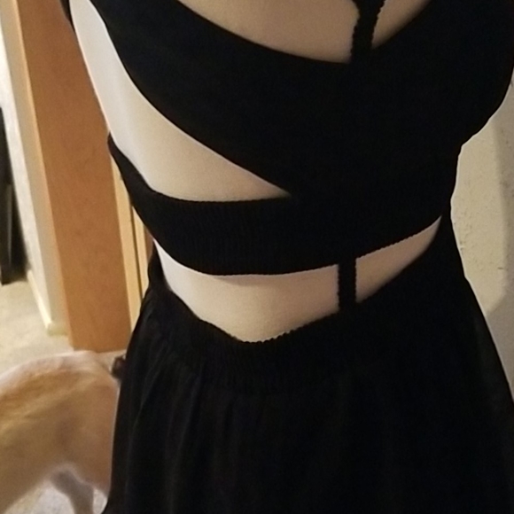 *NEW* with tags Black long layered strappy dress - Picture 8 of 11